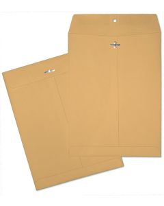 9 x 12 Clasp 28lb Brown Kraft Open End